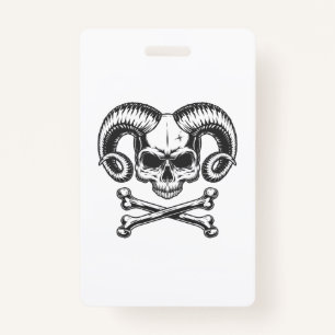 Devil Skull ID Badge