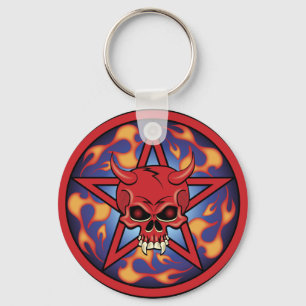 Devil Skull Key Ring