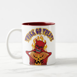 Devil Skull Two-Tone Coffee Mug