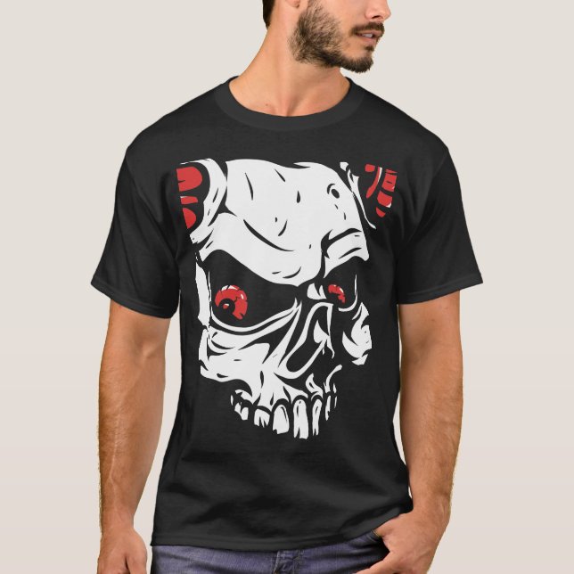 Devil Skull with Horns T-Shirt (Front)