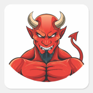 Devil  square sticker