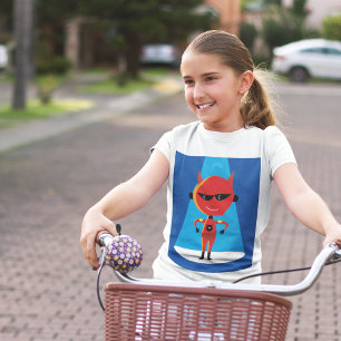 Devil Superhero Character Bold Red and Blue  T-Shirt