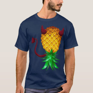 Devil Swinger Upside Down Pineapple  T-Shirt
