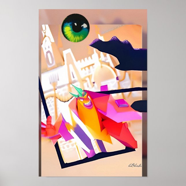 Devil Take the Hindmost Surrealist Fantasy Poster (Front)
