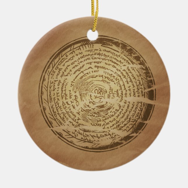 Devil Trap Assyrian Magic Charms Ceramic Tree Decoration (Front)