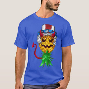 Devil Uncle Sam Hat Upside Down Pineapple 4th Of J T-Shirt