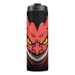 Devil with Fiery Grin Thermal Tumbler