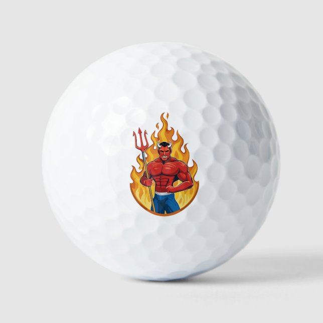 Devil with trident golf balls (Front)
