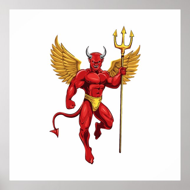 Devil with trident poster (Front)