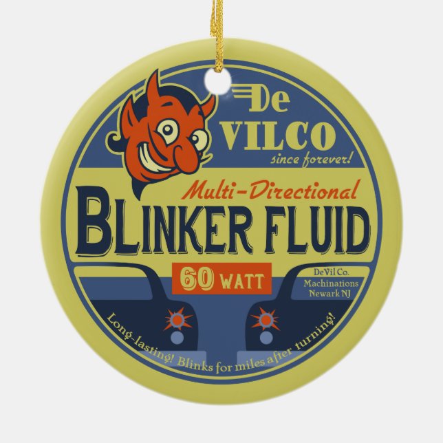 DeVilCo Blinker Fluid Ceramic Tree Decoration (Back)