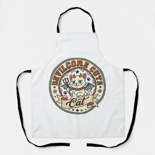 Devilcore Cute Cat Devilcore Cute Cat Vintage Vect Apron