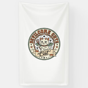 Devilcore Cute Cat Devilcore Cute Cat Vintage Vect Banner