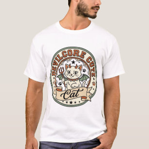 Devilcore Cute Cat Devilcore Cute Cat Vintage Vect T-Shirt