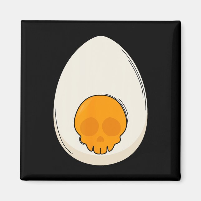 Deviled Egg Costume Devil Horns Halloween Love Egg Magnet (Front)