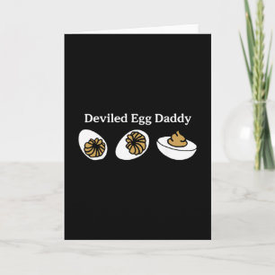 Deviled Egg Daddy Funny Thanksgiving Food Dad Joke Card