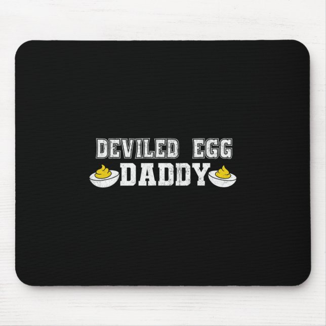Deviled Egg Daddy Retro Funny Thanksgiving Fathers Mouse Mat (Front)