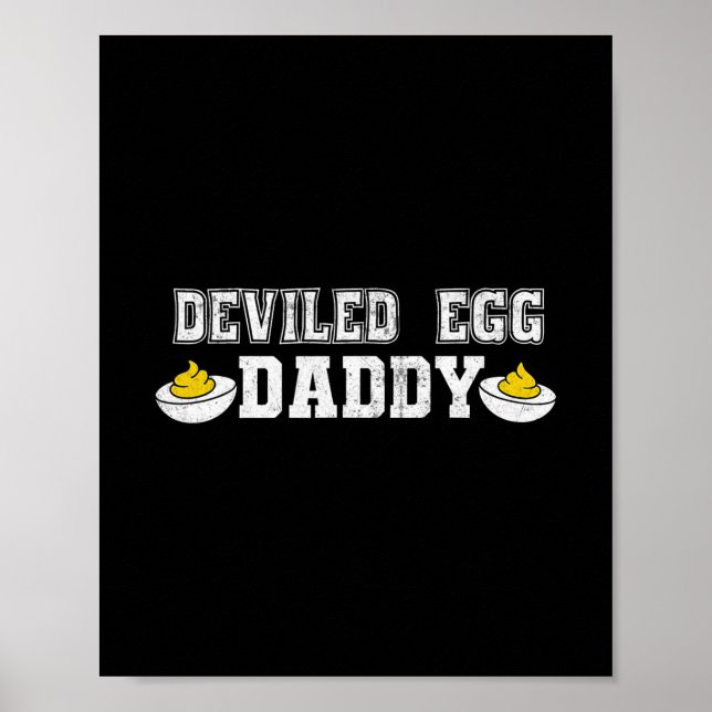 Deviled Egg Daddy Retro Funny Thanksgiving Fathers Poster (Front)