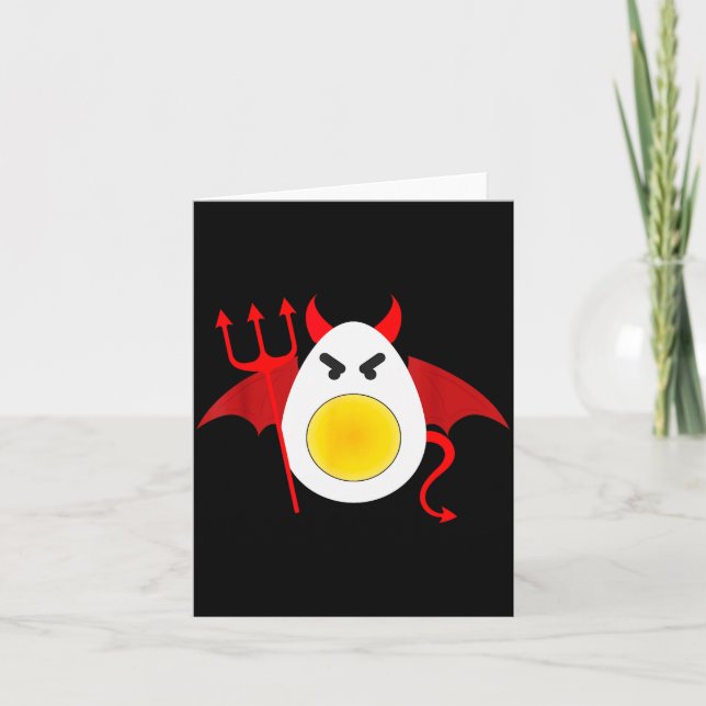 Deviled Egg Day Costume Funny Halloween Love Eggs  Card (Front)