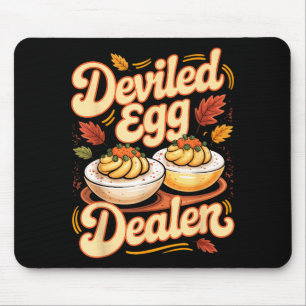 Deviled Egg Er Funny Retro Thanksgiving Food Quote Mouse Mat