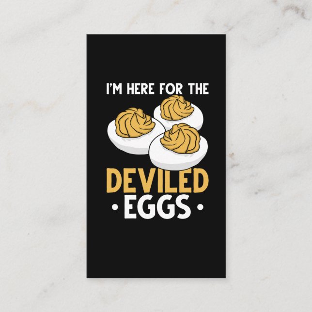 Deviled Egg Food Lover Funny Egg Humour Business Card (Front)