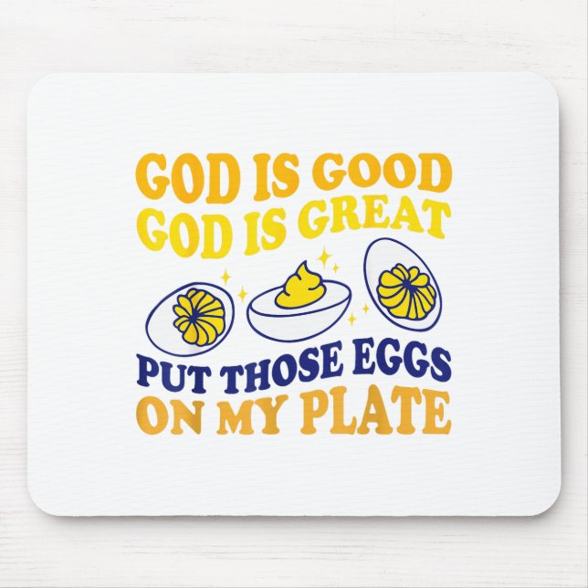 Deviled Egg Lover Funny Foodie Humor Apparel Uni-a Mouse Mat (Front)