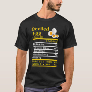 Deviled Egg Nutrition Fact Thanksgiving Christmas T-Shirt