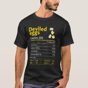 Deviled Egg Nutrition Facts Thanksgiving Costume C T-Shirt