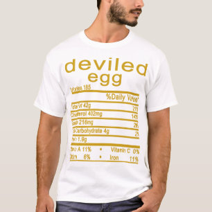 deviled egg Nutrition Facts Thanksgiving T-Shirt