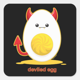 Deviled Egg Square Sticker