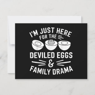Deviled Eggs Family Drama Funny Foodie Gift Thanks Holiday Card