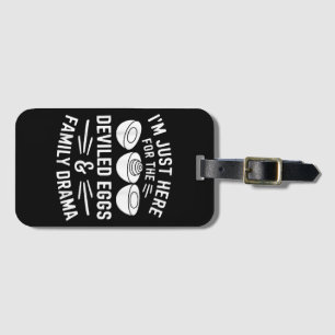 Deviled Eggs Family Drama Funny Foodie Gift Thanks Luggage Tag