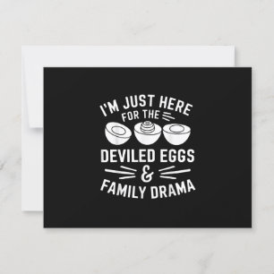 Deviled Eggs Family Drama Funny Foodie Gift Thanks RSVP Card