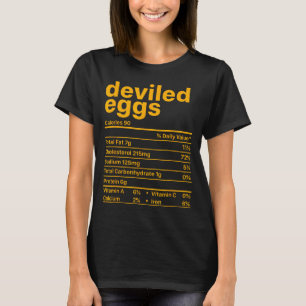 Deviled Eggs Nutrition Facts Funny Food Thanksgivi T-Shirt
