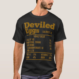 Deviled Eggs Thanksgiving Nutrition Funny Food Fac T-Shirt