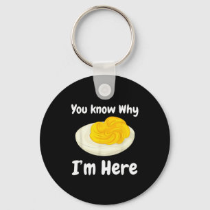 Deviled Eggs You Know Why I’m Here Thanksgiving Fo Key Ring