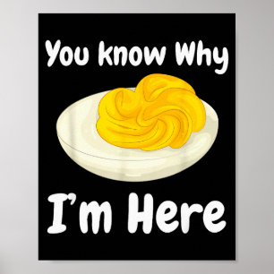 Deviled Eggs You Know Why I’m Here Thanksgiving Fo Poster