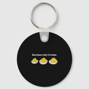 Deviled Eggs You Know Why I'm Here Thanksgiving Fu Key Ring