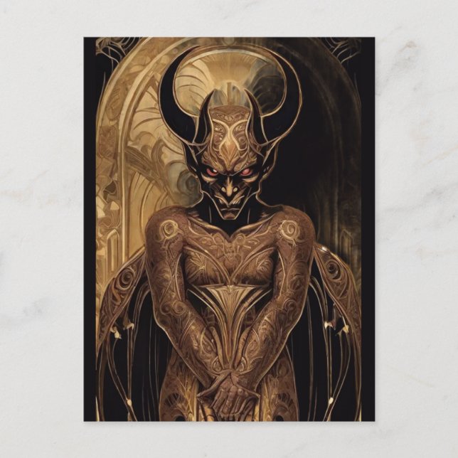 Devilish Demon Art Postcard (Front)