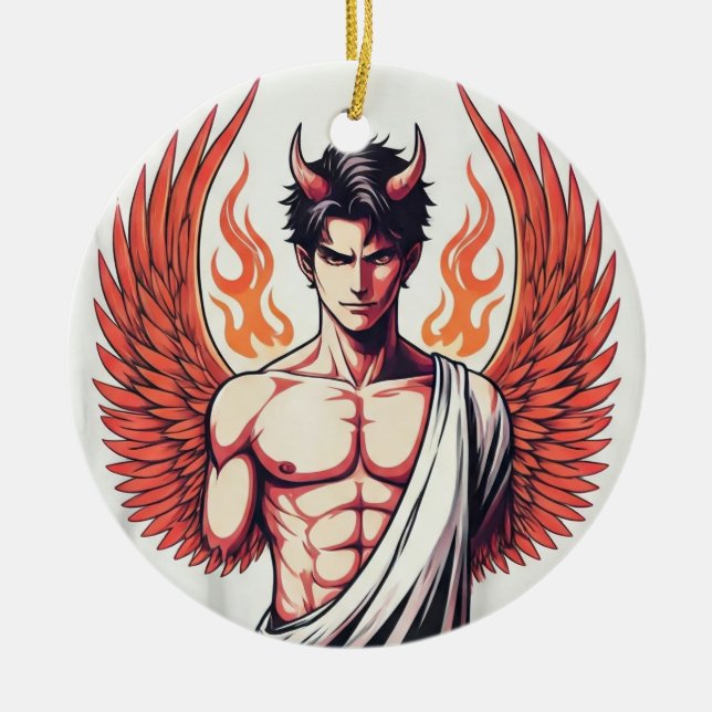 Devilish Designs Ceramic Tree Decoration (Front)