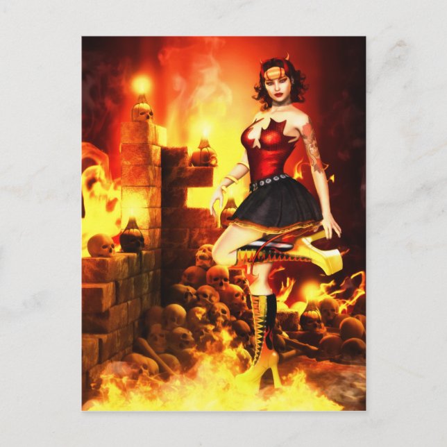 Devilish Glamour Postcard (Front)