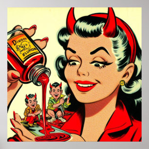 Devilish Pin-up Poster