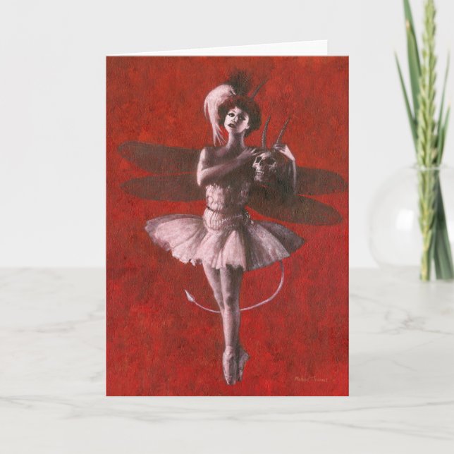 Devilish Pixie Greetings Card (Front)
