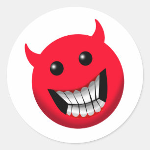 Devilish Smile Classic Round Sticker
