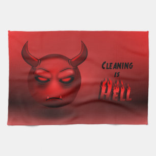 Devilmoji Kitchen Linen Tea Towel