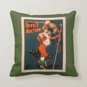 Devil's Auction Woman in Costume Theatre 2 Cushion