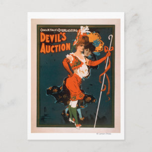 Devil's Auction Woman in Costume Theatre 3 Postcard