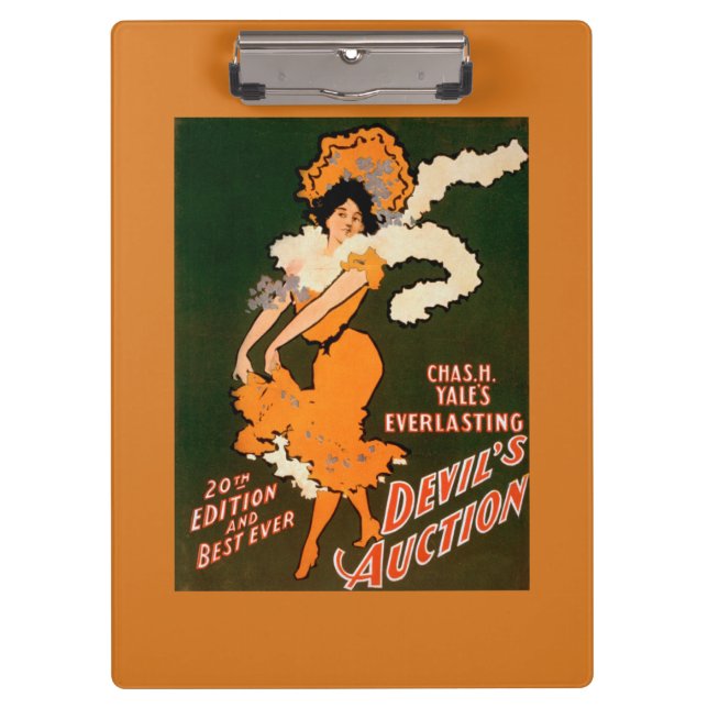 Devil's Auction Woman in Costume Theatre Clipboard (Front)