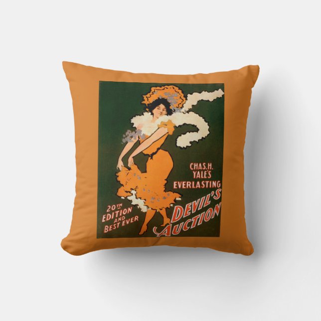 Devil's Auction Woman in Costume Theatre Cushion (Front)
