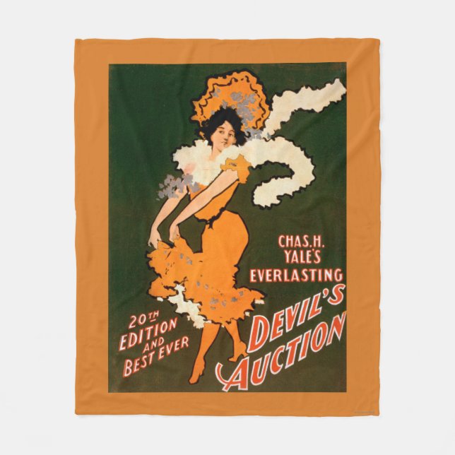 Devil's Auction Woman in Costume Theatre Fleece Blanket (Front)
