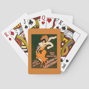 Devil's Auction Woman in Costume Theatre Playing Cards